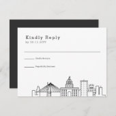 Savannah Mariage | Stylisé Skyline RSVP (Devant / Derrière)