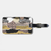 Savannah met aangepaste monogram en naam bagagelabel (Achterkant horizontaal)