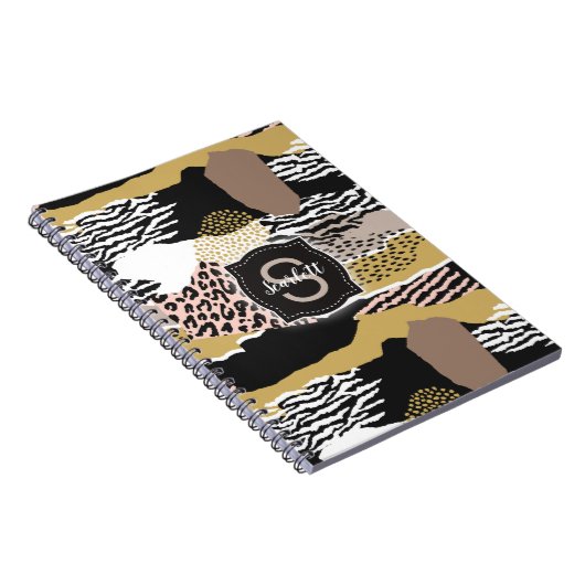 Savannah met aangepaste monogram en naam notitieboek (Rechterzijde)