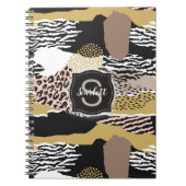Savannah met aangepaste monogram en naam notitieboek (Voorkant)