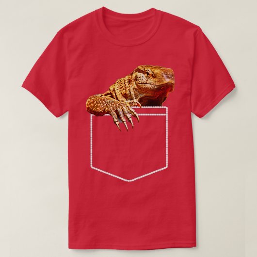 Savannah Monitor Lizard Pocket T-shirt (Design voorkant)