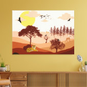 Savannah Nature Paysage Coucher de soleil toile d' (Insitu(Salon))