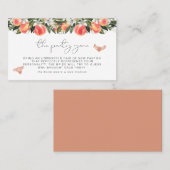 SAVANNAH Peach Bachelorette Panty Game Ticket (Voorkant / Achterkant)