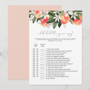 SAVANNAH Peach Wat zei de Groom tegen het Bridal-s Kaart