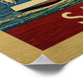 Savannah Poster Vintage voyage de voilier Géorgie (Coin)