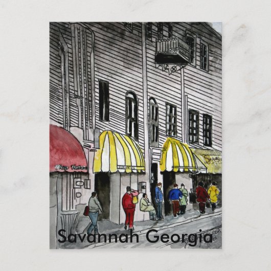 Savannah River Street 4 Carte postale (Devant)