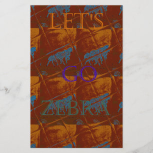 Savannah Safari Lets Go Zebra Hakuna Matata mot Briefpapier