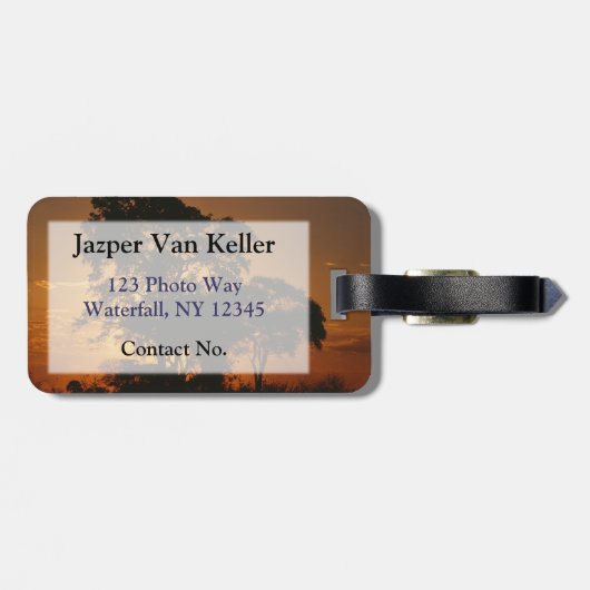 Savannah Sunset Bagagelabel (Achterkant horizontaal)
