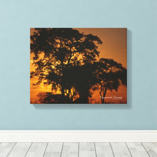 Savannah Sunset Canvas Afdruk (Insitu (Houten vloer))
