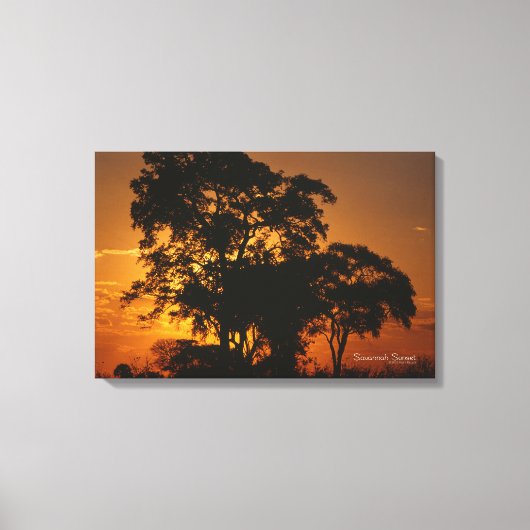 Savannah Sunset Canvas Afdruk (Voorkant)