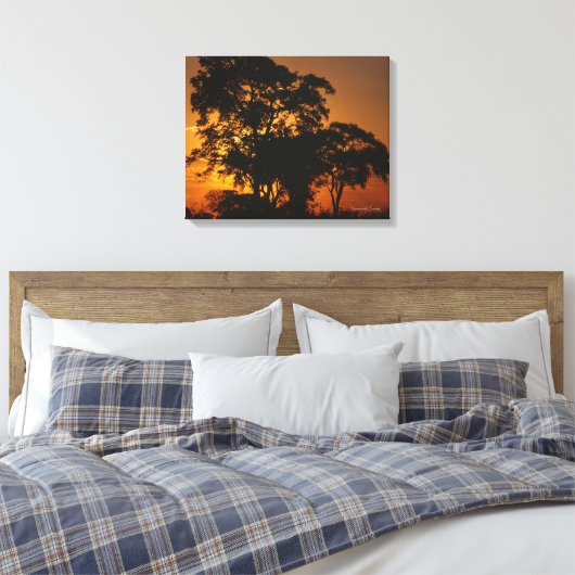 Savannah Sunset Canvas Afdruk (Insitu (Slaapkamer))