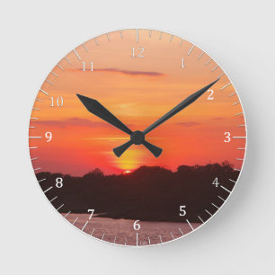Savannah Sunset Clock Ronde Klok