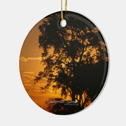 Savannah Sunset Keramisch Ornament (Links)