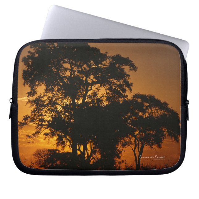 Savannah Sunset Laptop Sleeve (Voorkant)