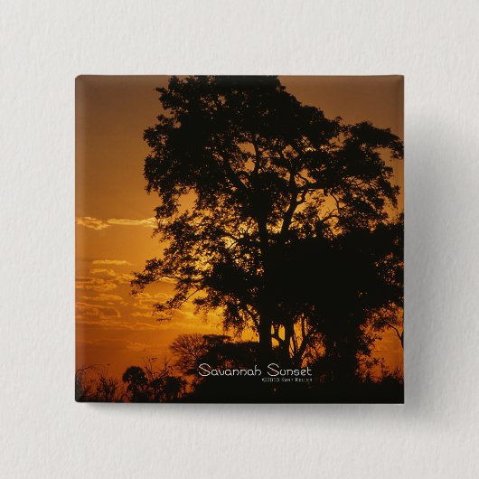 Savannah Sunset Vierkante Button 5,1 Cm (Voorkant)