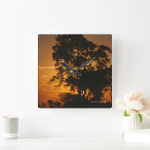 Savannah Sunset Vierkante Klok (Huis)