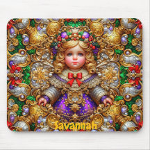SAVANNAH ~ Vintage kerstpop ~ Mousepad