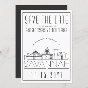 Savannah Wedding   De gestileerde Veldlijn sparen  Kaart