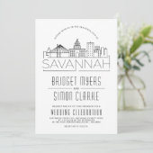 Savannah Wedding | Veldlijnuitnodiging voor styliz Kaart (Staand voorkant)