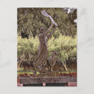 Savannah's Waving Girl beeldje schilderen Briefkaart