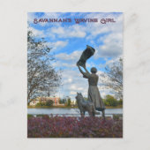 Savannah's Waving Girl Monument Fotografisch Briefkaart (Voorkant)