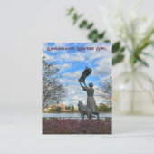 Savannah's Waving Girl Monument Fotografisch Briefkaart (Staand voorkant)