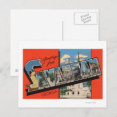 Savanne, Georgië - Grote Scènes 2 van de Brief Briefkaart (Voorkant / Achterkant)