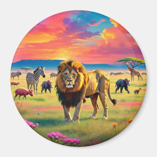 "Savanne Majesteit" Magneet (Voorkant)