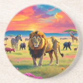 "Savanne Majesteit" Zandsteen Onderzetter (Voorkant)