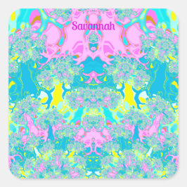 SAVANNE ~ PASTEL PERFECTIE ~ VIERKANTE STICKER