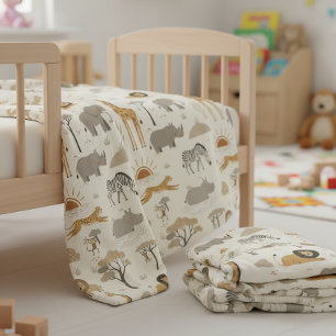 Savanne Zonsopgang Safari Patroon ID1259 Fleece Deken