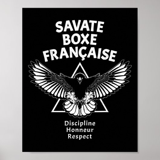 Savate Frans Kickboksen Adelaar Poster (Voorkant)