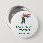 save100aweek.com ronde button 7,6 cm (Voorkant /achterkant)