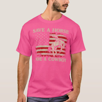 Save a Horse Ride A Koe Riding Horse  US FL T-shirt