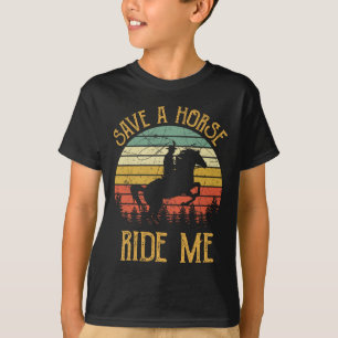 Save A Horse Ride Me Cowboy Cowgirl Nieuw-Zeeland T-shirt