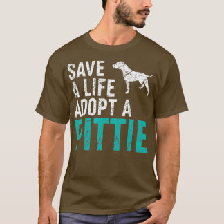 Save a Life adopteer een Hond redding Pittie Hond T-shirt