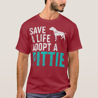 Save a Life adopteer een Hond redding Pittie Hond T-shirt