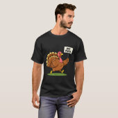 Save A Turkey, Eat Zza Funny Thanksgiving Design F T-shirt (Voorkant volledig)