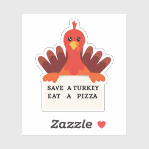 Save a Turkey Friendsgiving Thanksgiving Familie Sticker