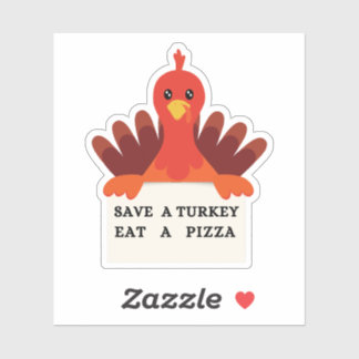 Save a Turkey Friendsgiving Thanksgiving Familie Sticker