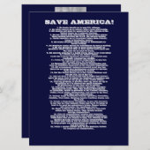SAVE AMERICA AANKONDIGING (Voorkant / Achterkant)