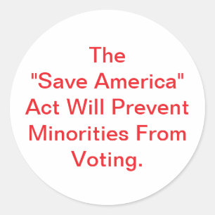Save America Act is Gevaarlijk Hankamer Artjunkhau Ronde Sticker