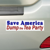 Save America Dump Tea Party Bumpersticker (Op auto)