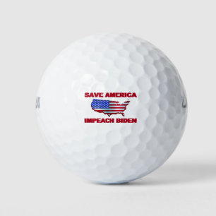 Save America Impeach Biden Golfballen