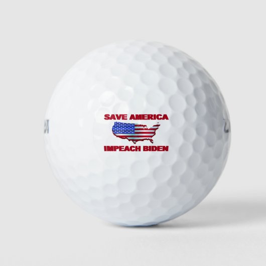 Save America Impeach Biden Golfballen (Voorkant)