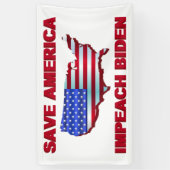 Save America Impeach Biden Spandoek (Verticaal)