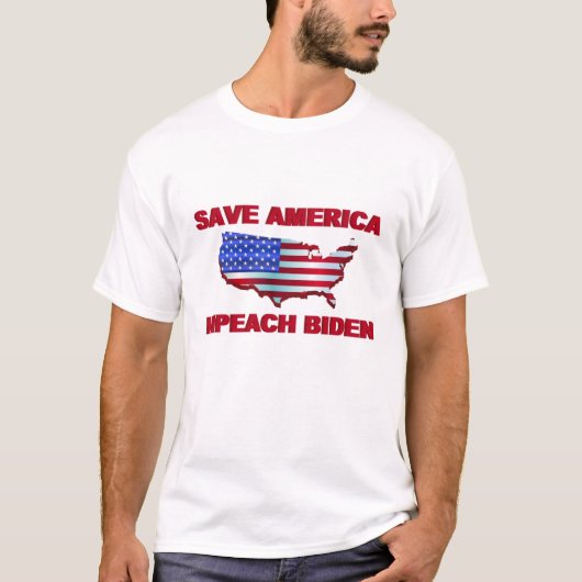 Save America Impeach Biden T-shirt (Voorkant)
