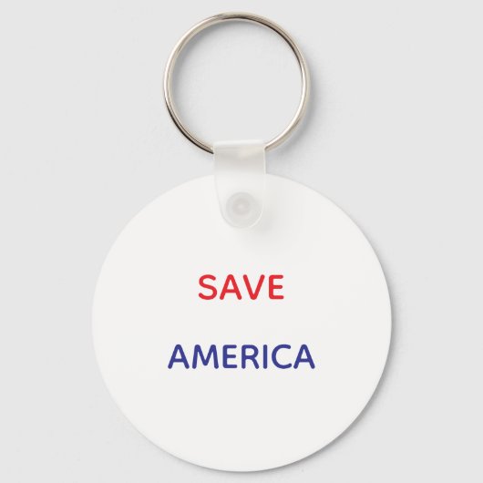 SAVE AMERICA ROUND KEYCHAIN (Voorkant)