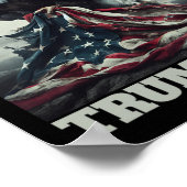 Save America Sad Eagle Amerikaanse vlag nooit over Poster (Hoek)