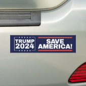 Save America ! Trump 2024 Bumper Sticker (En voiture)